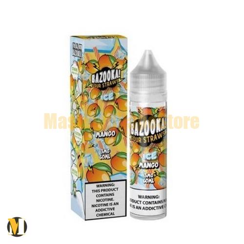 Bazooka Mango Sour Straws Ice E-Liquid 60ml (2) جویس انبه یخ بازوکا <br><span>Bazooka Sour Straws Mango Ice 60ml</span> - Image 2