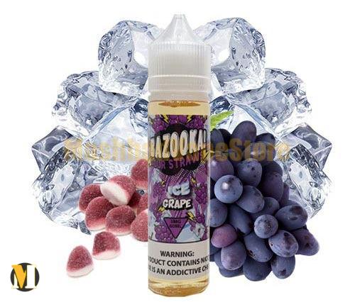 Bazooka Sour Straws Grape Ice 60ml (1) جویس انگور یخ بازوکا <br><span>Bazooka Sour Straws Grape Ice 60ml</span> - Image 1