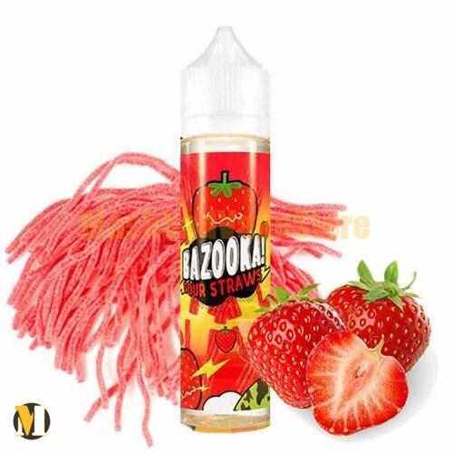 Bazooka Strawberry Ice Sour Straws E-Liquid 60ml (1) جویس توت فرنگی یخ بازوکا <br><span>Bazooka Sour Straws Strawberry Ice 60ml</span> - Image 1