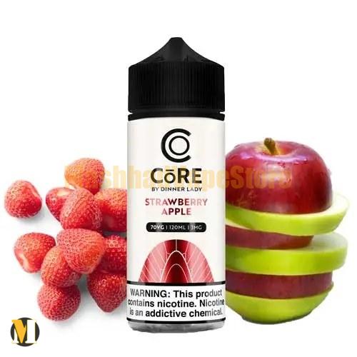 Core By Dinner Lady Strawberry Apple E-Liquid 120ml (1) جویس توت فرنگی سیب کر <br><span>Core By Dinner Lady Strawberry Apple 120ml</span> - Image 1