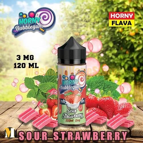Horny Flava Sour Strawberry Bubblegum 2 جویس آدامس بادکنکی توت فرنگی هورنی <br><span>Horny Flava Sour Strawberry Bubblegum</span> - Image 1