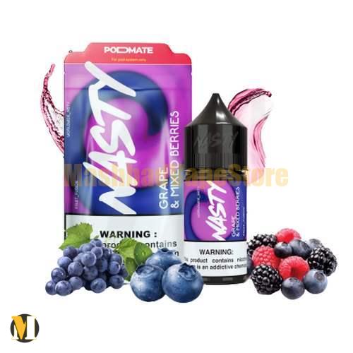Nasty PodMate Grape & Mixed Berries SaltNic 30ml (1) سالت انگور و میکس توت های نستی <br><span>Nasty PodMate Grape & Mixed Berries SaltNic 30ml</span> - Image 1