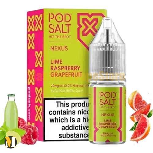 Pod Salt Nexus Lime Raspberry Grapefruit 30ml (1) سالت رزبری گریپ فروت لیمو پاد سالت <br><span>Pod Salt Nexus Lime Raspberry Grapefruit 30ml</span> - Image 1