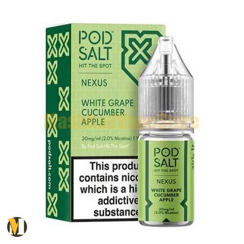 Pod Salt Nexus White Grape Cucumber Apple 30ml (2) سالت انگور و سیب سبز خیار پاد سالت <br><span>Pod Salt Nexus White Grape Cucumber Apple 30ml</span> - Image 2