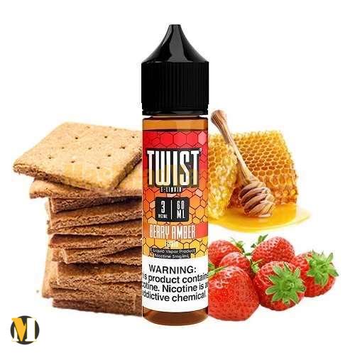 Twist Berry Amber E-Liquid 60ml (1) جویس عسل مربای توت فرنگی توئیست <br><span>Twist Berry Amber 60ml</span> - Image 1