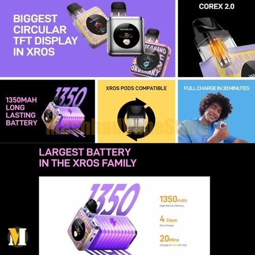 Vaporesso Xros 4 Nano Pod Mod Kit (13) پاد ماد ایکسراس 4 نانو ویپرسو <br><span>Vaporesso Xros 4 Nano Pod Mod Kit</span> - Image 10