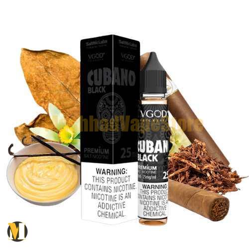 Vgod Cubano Black SaltNic 30ml (1) سالت سیگار کوبایی بلک ویگاد <br><span>Vgod Cubano Black SaltNic 30ml</span> - Image 1