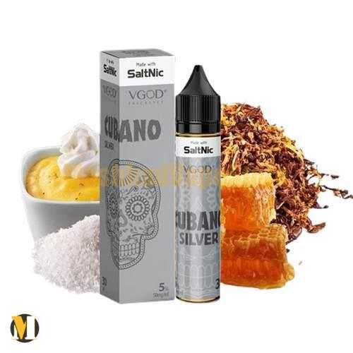 Vgod Cubano Silver SaltNic 30ml (1) سالت سیگار کوبایی ویگاد <br><span>Vgod Cubano Silver SaltNic 30ml</span> - Image 1