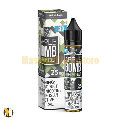 Vgod Iced Apple Bomb SaltNic 30ml (2) سالت بمب سیب ترش یخ ویگاد <br><span>Vgod Iced Apple Bomb SaltNic 30ml</span> - Image 2