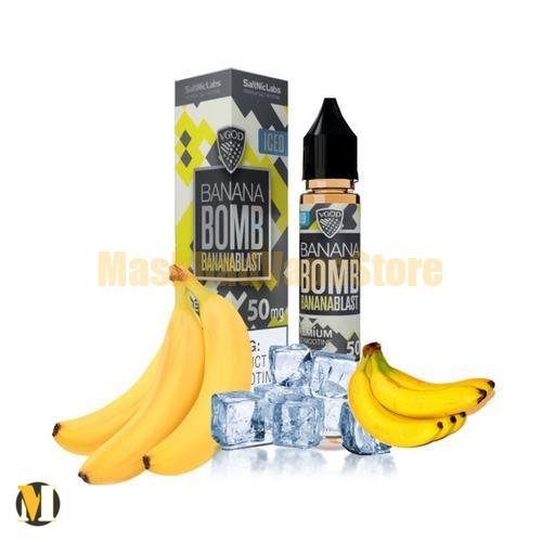 Vgod Iced Banana Bomb SaltNic 30ml (1) سالت بمب موز یخ ویگاد <br><span>Vgod Iced Banana Bomb SaltNic 30ml</span> - Image 1