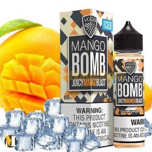 Vgod Mango Bomb E-Liquid 60ml (1) جویس بمب انبه یخ ویگاد <br><span>Vgod Iced Mango Bomb 60ml</span> - Image 1