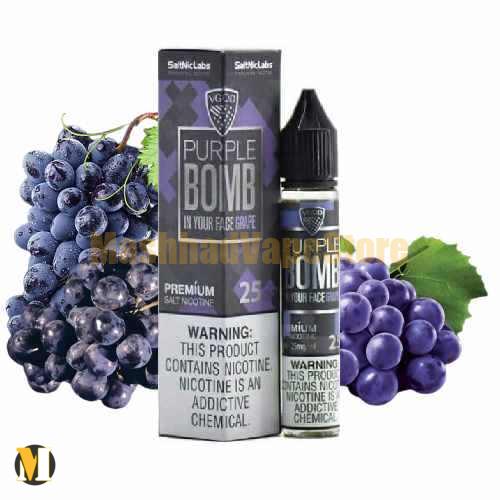Vgod Purple Bomb SaltNic 30ml (1) سالت بمب انگور ویگاد <br><span>Vgod Purple Bomb SaltNic 30ml</span> - Image 1