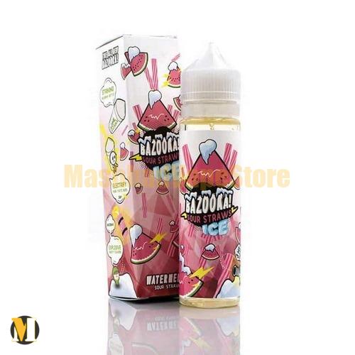 bazooka ice watermelon E-Liquid 60ml (2) جویس هندوانه یخ بازوکا <br><span>Bazooka Sour Straws Watermelon Ice 60ml</span> - Image 2