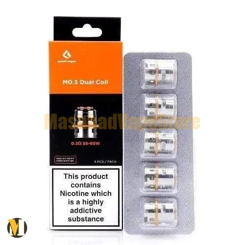 geekvape-replacement-m-coils-five-pack-0-3ohm کویل سری ام گیک ویپ <br><span>Geekvape M Series Replacement Coils</span> - Image 3