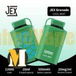 پاد یکبار مصرف نعناع خنک جکس گرینید مدل KIMREE <br><span>JEX Grenade Cool Mint 12000 puffs</span>